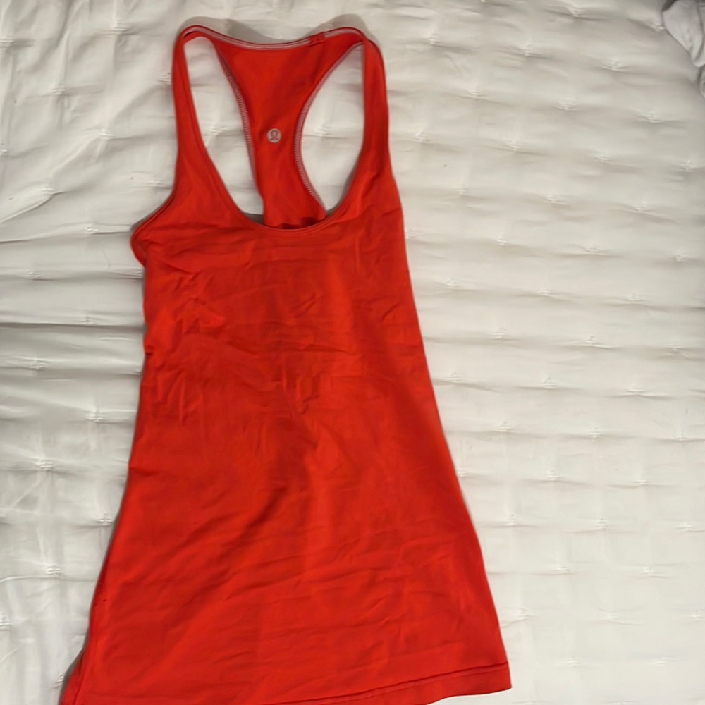 Orange Lululemon Athletica Raceback Tank